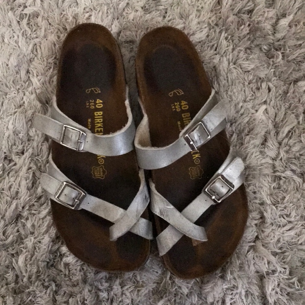 Silver Mayari birkenstocks
